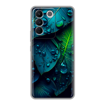 Силиконовый чехол на Vivo V27e с принтом Листья