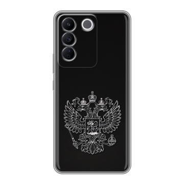 Силиконовый чехол на Vivo V27e с принтом Герб России