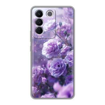 Силиконовый чехол на Vivo V27e с принтом Розы цветы Силиконовый чехол на Vivo V27e с принтом Розы цветы