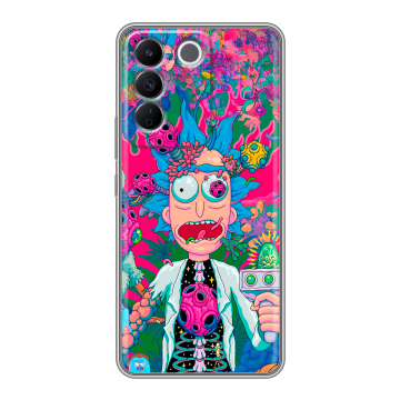 Силиконовый чехол на Vivo V27e с принтом Рик и Морти Rick Morty