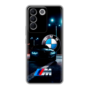 Силиконовый чехол на Vivo V27e с принтом БМВ BMW Силиконовый чехол на Vivo V27e с принтом БМВ BMW