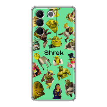 Силиконовый чехол на Vivo V27e с принтом Шрек Shrek