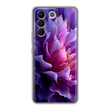 Силиконовый чехол на Vivo V27e с принтом женский цветы