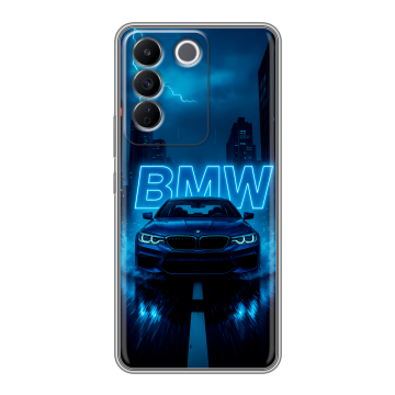 Силиконовый чехол на Vivo V27e с принтом BMW БМВ