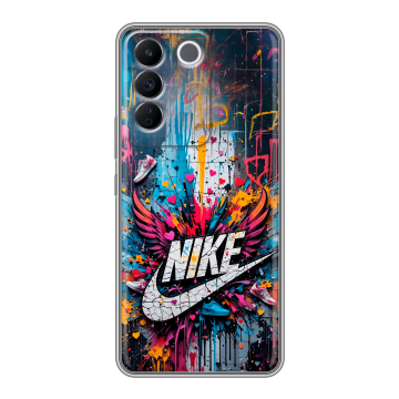Силиконовый чехол на Vivo V27e с принтом Nike Найк Силиконовый чехол на Vivo V27e с принтом Nike Найк