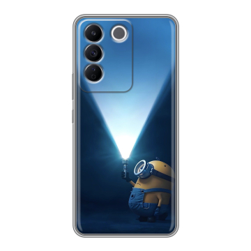 Силиконовый чехол на Vivo V27e с принтом Миньоны Силиконовый чехол на Vivo V27e с принтом Миньоны