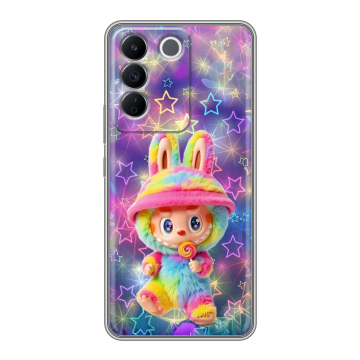 Силиконовый чехол на Vivo V27e с принтом Labubu Лабубу