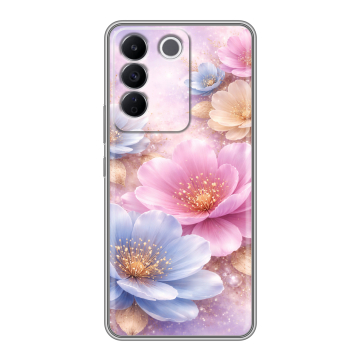 Силиконовый чехол на Vivo V27e с принтом женский