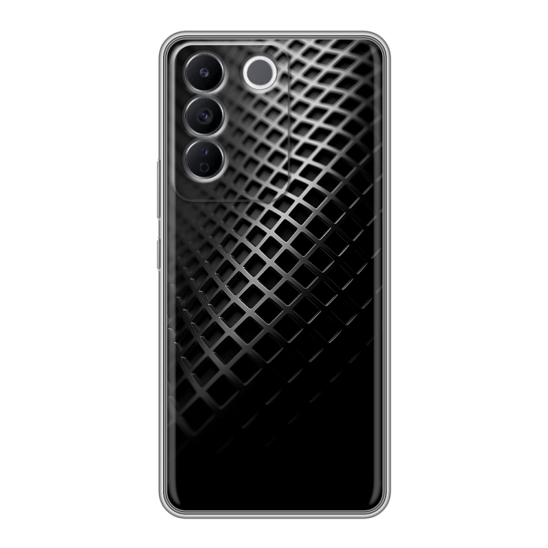 Силиконовый чехол на Vivo V27e с принтом Текстура металла Силиконовый чехол на Vivo V27e с принтом Текстура металла
