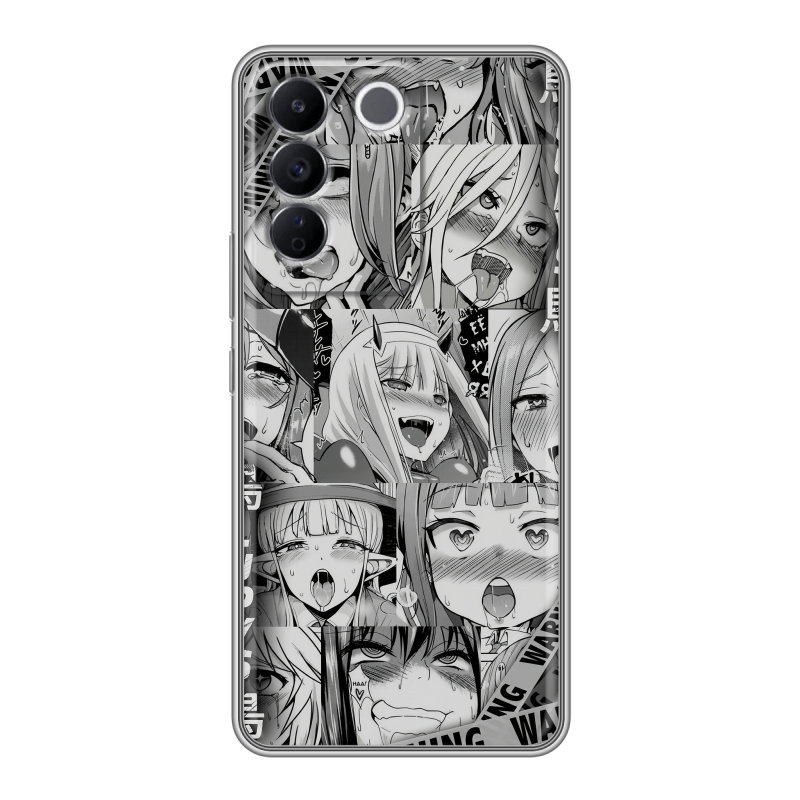 Силиконовый противоударный чехол на Vivo V27e с принтом Ahegao Ахегао Аниме Силиконовый противоударный чехол на Vivo V27e с принтом Ahegao Ахегао Аниме