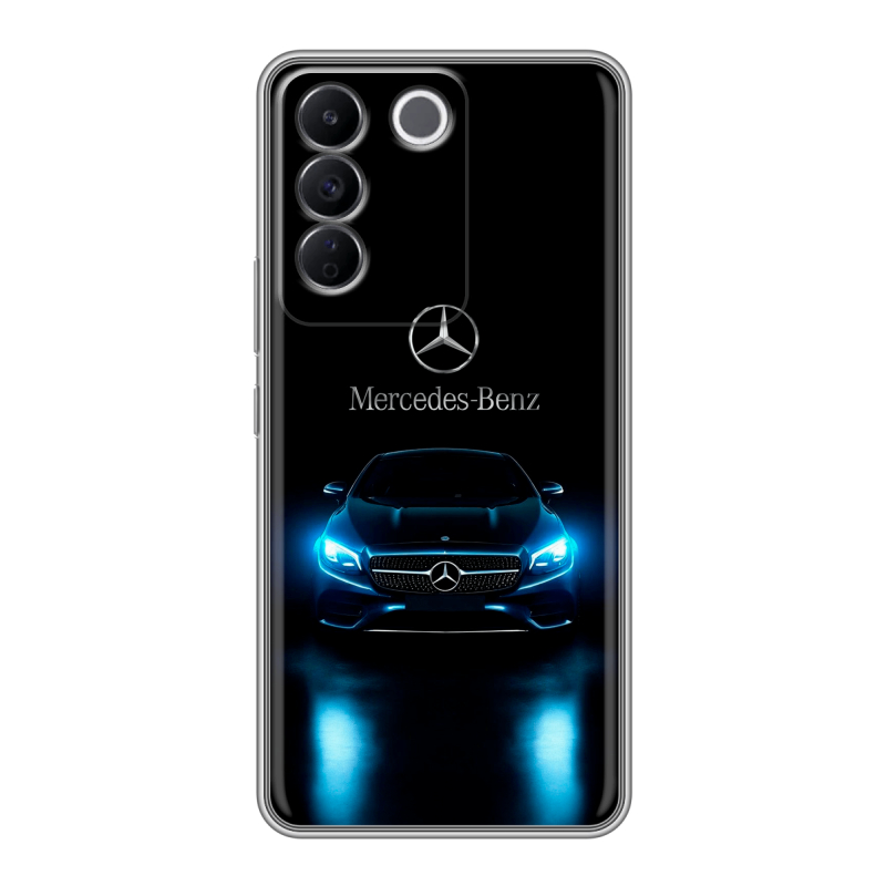 Силиконовый чехол на Vivo V27e с принтом Mercedes Мерседес Силиконовый чехол на Vivo V27e с принтом Mercedes Мерседес