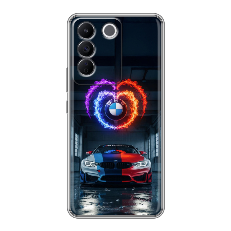 Силиконовый чехол на Vivo V27e с принтом BMW БМВ Силиконовый чехол на Vivo V27e с принтом BMW БМВ