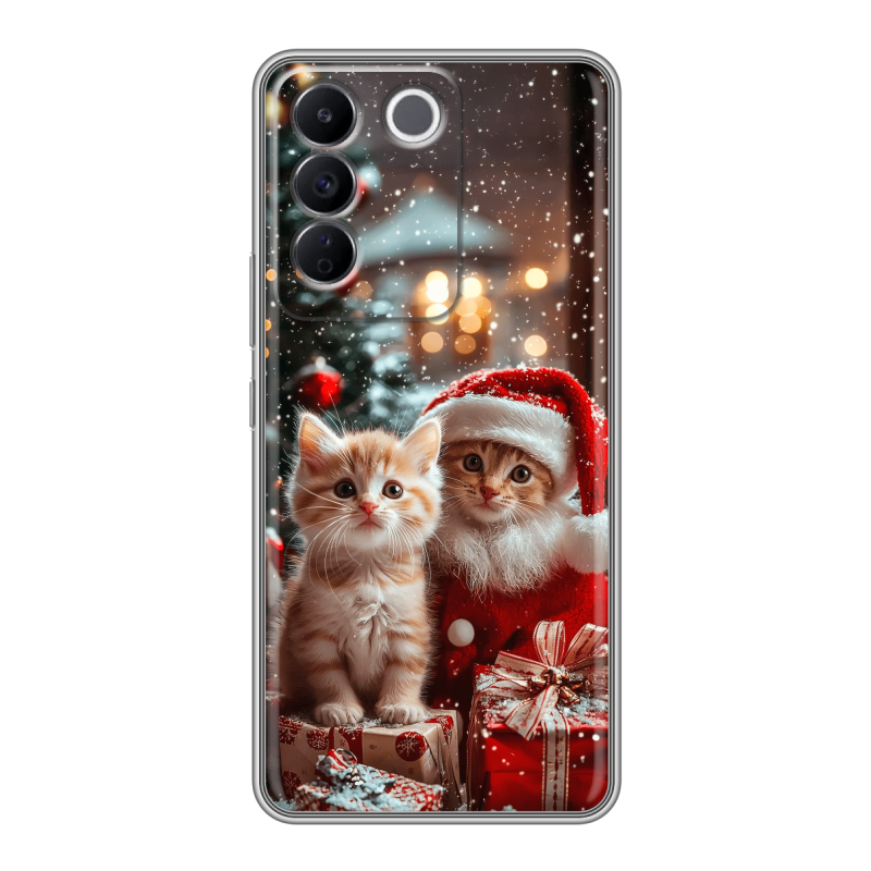 Силиконовый чехол на Vivo V27e с принтом Новый год Силиконовый чехол на Vivo V27e с принтом Новый год