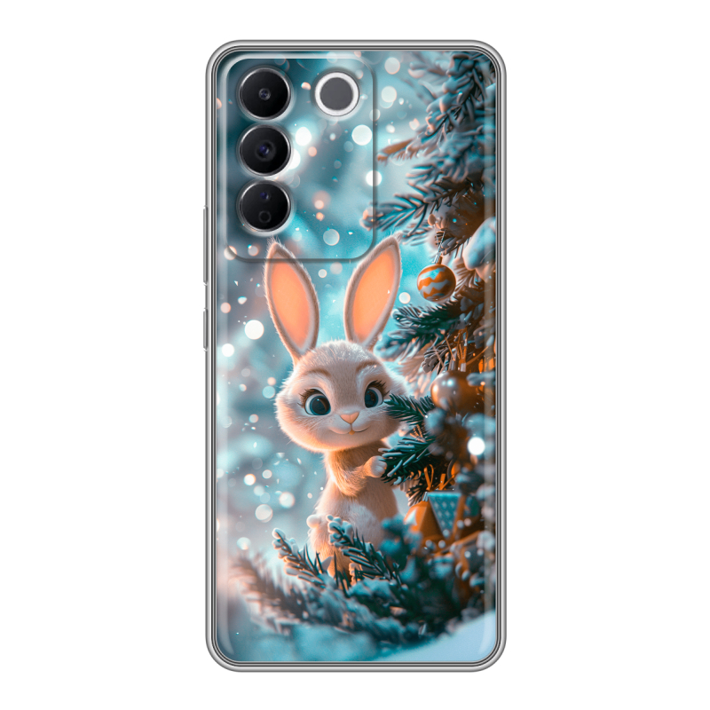 Силиконовый чехол на Vivo V27e с принтом Новый год Силиконовый чехол на Vivo V27e с принтом Новый год