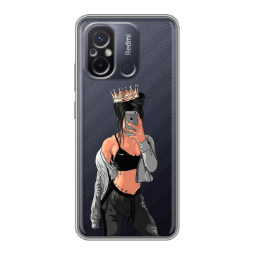 Силиконовый чехол на Xiaomi RedMi 12C с принтом Женские принты Силиконовый чехол на Xiaomi RedMi 12C с принтом Женские принты