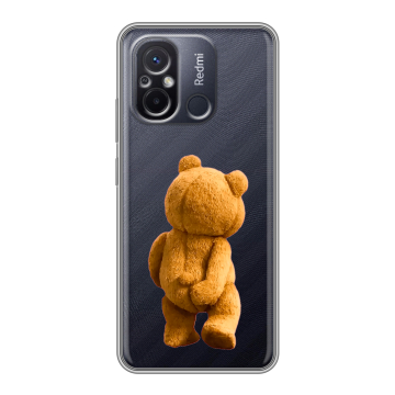 Силиконовый чехол на Xiaomi RedMi 12C с принтом Медведь Силиконовый чехол на Xiaomi RedMi 12C с принтом Медведь