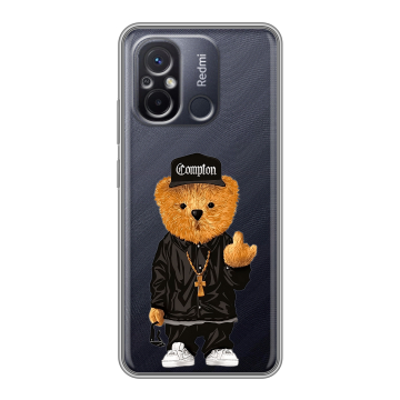 Силиконовый чехол на Xiaomi RedMi 12C с принтом Плюшевый медведь Силиконовый чехол на Xiaomi RedMi 12C с принтом Плюшевый медведь