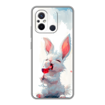 Силиконовый чехол на Xiaomi RedMi 12C с принтом кролик зайчик Силиконовый чехол на Xiaomi RedMi 12C с принтом кролик зайчик