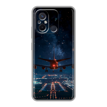 Силиконовый чехол на Xiaomi RedMi 12C с принтом самолет Силиконовый чехол на Xiaomi RedMi 12C с принтом самолет