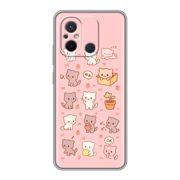 Силиконовый чехол на Xiaomi RedMi 12C с принтом Hello Kitty Хелоу Кити
