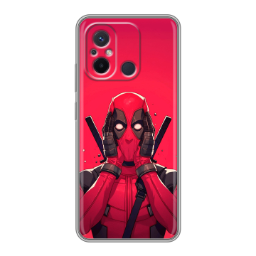 Силиконовый чехол на Xiaomi RedMi 12C с принтом Дедпул Deadpool