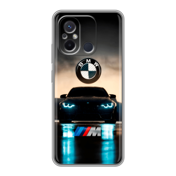 Силиконовый чехол на Xiaomi RedMi 12C с принтом БМВ BMW Силиконовый чехол на Xiaomi RedMi 12C с принтом БМВ BMW