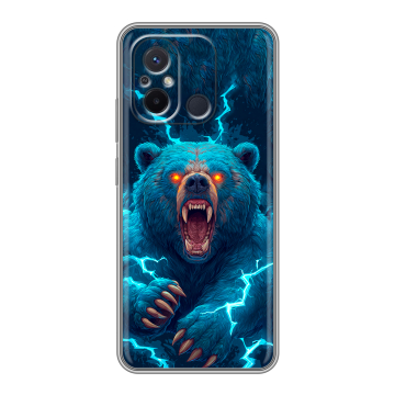 Силиконовый чехол на Xiaomi RedMi 12C с принтом Медведь