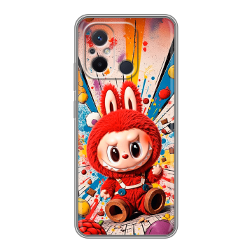Силиконовый чехол на Xiaomi RedMi 12C с принтом Labubu Лабубу Силиконовый чехол на Xiaomi RedMi 12C с принтом Labubu Лабубу