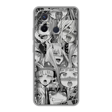 Силиконовый чехол на Xiaomi RedMi 12C с принтом Ahegao Ахегао Аниме