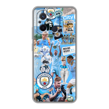 Силиконовый чехол на Xiaomi RedMi 12C с принтом Man City Манчестер Сити