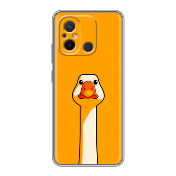Силиконовый чехол на Xiaomi RedMi 12C с принтом Смешная утка
