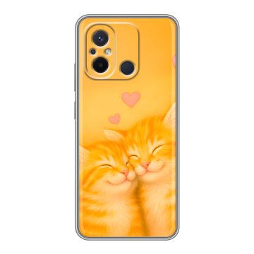 Силиконовый чехол на Xiaomi RedMi 12C с принтом Милые котята Силиконовый чехол на Xiaomi RedMi 12C с принтом Милые котята
