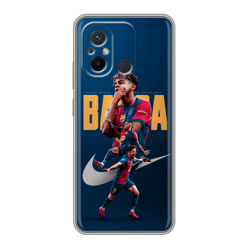 Силиконовый чехол на Xiaomi RedMi 12C с принтом Барселона Barca Yamal Силиконовый чехол на Xiaomi RedMi 12C с принтом Барселона Barca Yamal