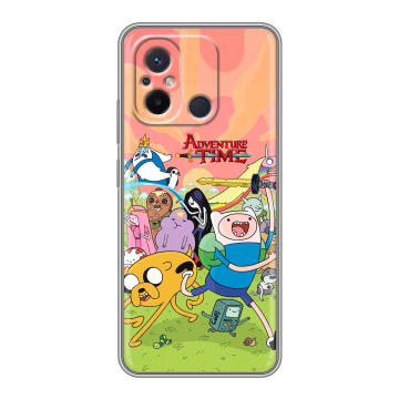 Силиконовый чехол на Xiaomi RedMi 12C с принтом Adventure time Время приключений