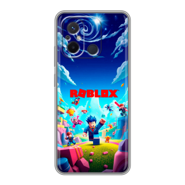Силиконовый чехол на Xiaomi RedMi 12C с принтом Roblox Роблокс