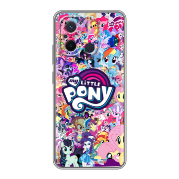 Силиконовый чехол на Xiaomi RedMi 12C с принтом My little pony Дружба чудо Силиконовый чехол на Xiaomi RedMi 12C с принтом My little pony Дружба чудо