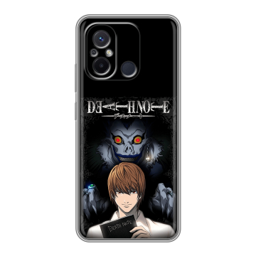 Силиконовый чехол на Xiaomi RedMi 12C с принтом Death note Тетрадь смерти