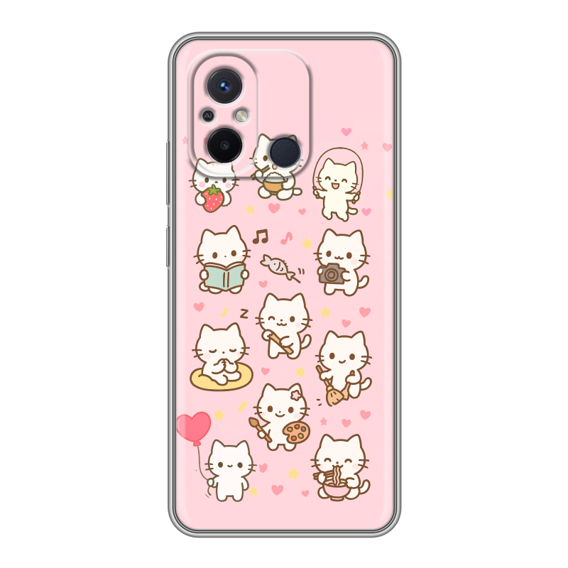 Силиконовый чехол на Xiaomi RedMi 12C с принтом Hello Kitty Хелоу Кити Силиконовый чехол на Xiaomi RedMi 12C с принтом Hello Kitty Хелоу Кити