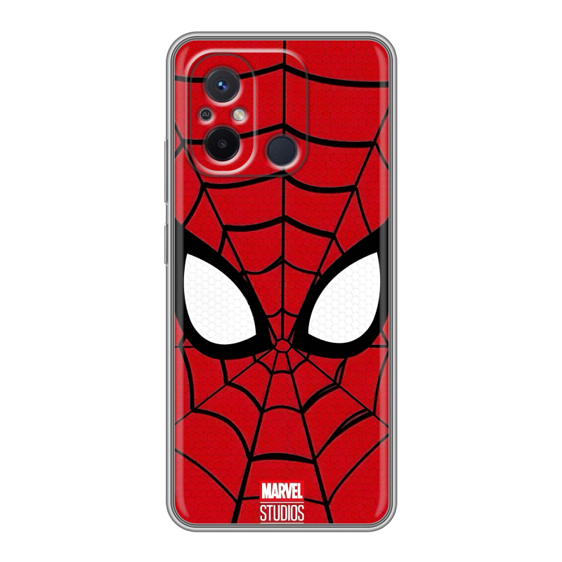 Силиконовый противоударный чехол на Xiaomi RedMi 12C с принтом человек паук spiderman Силиконовый противоударный чехол на Xiaomi RedMi 12C с принтом человек паук spiderman
