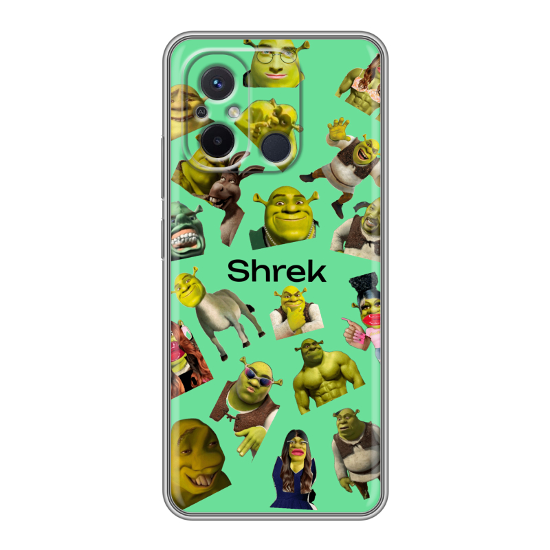 Силиконовый чехол на Xiaomi RedMi 12C с принтом Шрек Shrek Силиконовый чехол на Xiaomi RedMi 12C с принтом Шрек Shrek