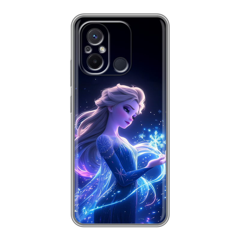 Силиконовый чехол на Xiaomi RedMi 12C с принтом Холодное сердце Frozen Силиконовый чехол на Xiaomi RedMi 12C с принтом Холодное сердце Frozen