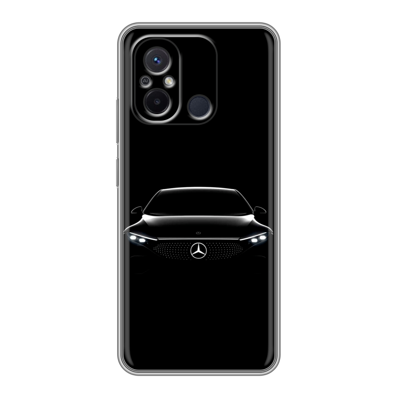Силиконовый чехол на Xiaomi RedMi 12C с принтом Mercedes Мерседес Силиконовый чехол на Xiaomi RedMi 12C с принтом Mercedes Мерседес
