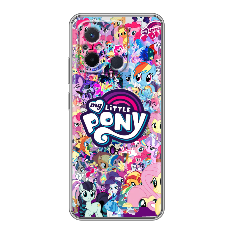 Силиконовый чехол на Xiaomi RedMi 12C с принтом My little pony Дружба чудо Силиконовый чехол на Xiaomi RedMi 12C с принтом My little pony Дружба чудо