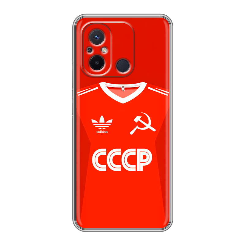 Силиконовый чехол на Xiaomi RedMi 12C с принтом Флаг Герб СССР Силиконовый чехол на Xiaomi RedMi 12C с принтом Флаг Герб СССР