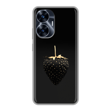 Силиконовый чехол на Realme C55 с принтом Черная клубника Силиконовый чехол на Realme C55 с принтом Черная клубника