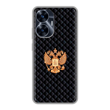 Силиконовый чехол на Realme C55 с принтом Герб России принт Силиконовый чехол на Realme C55 с принтом Герб России принт
