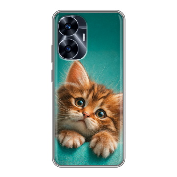 Силиконовый чехол на Realme C55 с принтом котенок Силиконовый чехол на Realme C55 с принтом котенок