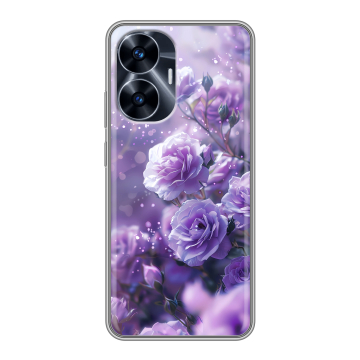 Силиконовый чехол на Realme C55 с принтом Розы цветы Силиконовый чехол на Realme C55 с принтом Розы цветы
