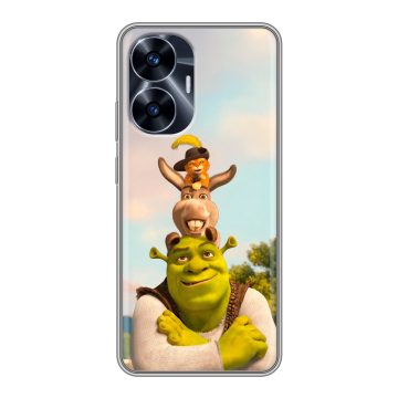 Силиконовый чехол на Realme C55 с принтом Шрек Shrek Силиконовый чехол на Realme C55 с принтом Шрек Shrek