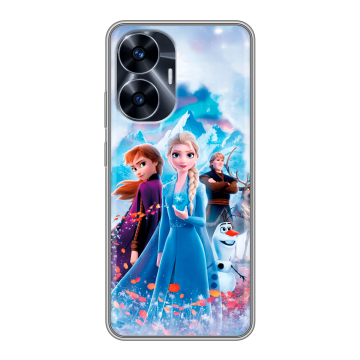 Силиконовый чехол на Realme C55 с принтом Холодное сердце Frozen Силиконовый чехол на Realme C55 с принтом Холодное сердце Frozen
